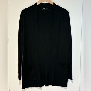 Express Black Long Open Front Cardigan Size Small Petite NWOT